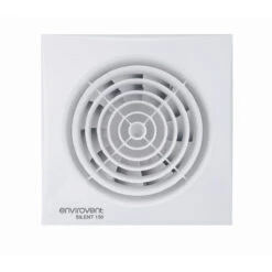 Envirovent Silent 150mm 6" Ultra Quiet WC & Bathroom Extractor Fan With Humidistat, Timer & Pull Cord - SIL150HTP