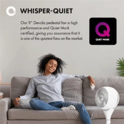 Devola Ultra Quiet 22W 12 Speed 9-inch DC Pedestal Fan - White - DV9PDQM - Return Unit -Ventilation Equipment Store e 252F3 252F2 252Ff 252Fe32f80369d6278b1e37e707f4095b1454c26d386 Whisper Quiet0 520e0816 7db6 4ea0 bf70 e8de4d7fa2dd