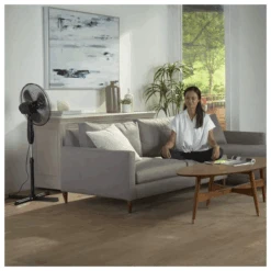 Honeywell 45W 3-Speed 16-inch Comfort Control Oscillating Pedestal Fan Black - HSF1630 -Ventilation Equipment Store e 252F9 252F0 252F2 252Fe902fc19c92ae9b32428b939bce355db961c17b0 30789878 alt04