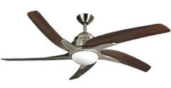 Fantasia Elite Viper Plus 54inch. Ceiling Fan With Dark Oak Blade & Light - Antique Brass - 114642