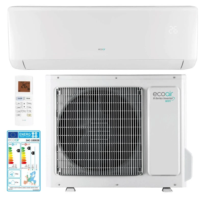 Ecoair Wall Mounted Air Conditioner Inverter Air Conditioning 24000BTU WiFi X Series - ECO2420SD 1 Ecoair Wall Mounted Air Conditioner Inverter Air Conditioning 24000BTU WiFi X Series - ECO2420SD