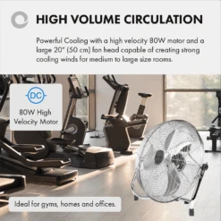 Devola High Power 80W 3 Speed 20-inch DC Floor Fan - Chrome - DV20FFC - Return Unit -Ventilation Equipment Store e 252Ff 252F9 252Fa 252Fef9a8f24cedfe307ee53a2190f4c979a74f0655b 05 High Volume Circulation e6c7a887 5ae2 40ae 9644 7ed85714fcea