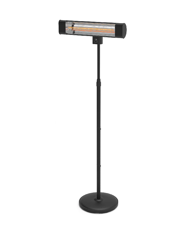 Devola Platinum 1.8kW Stand Mounted Patio Heater With Remote Control IP65 Black - DVPH18PSMB 1 Devola Platinum 1.8kW Stand Mounted Patio Heater With Remote Control IP65 Black - DVPH18PSMB