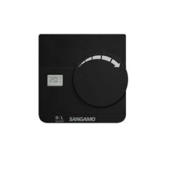 ESP Sangamo Electronic Room Thermostat With Digital Display Black - CHPRSTATDB
