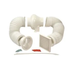 Manrose 100mm 4inch InLine Centrifugal Fan Kit Timer PVC Ducting Wall Grilles - SCF200TN